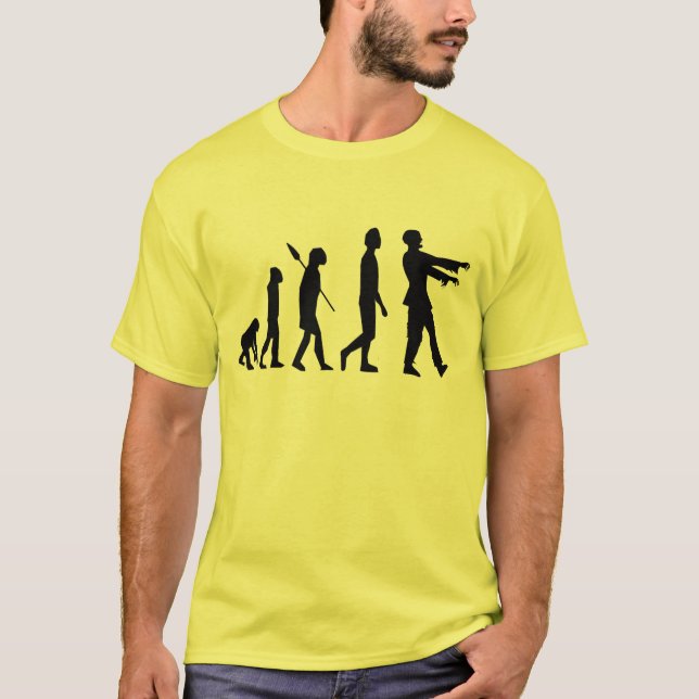 T-shirt Évolution des zombies (Devant)