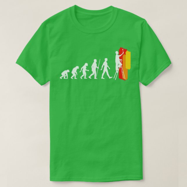 T-shirt Evolution Design pour peintres et vernisseurs (Design devant)