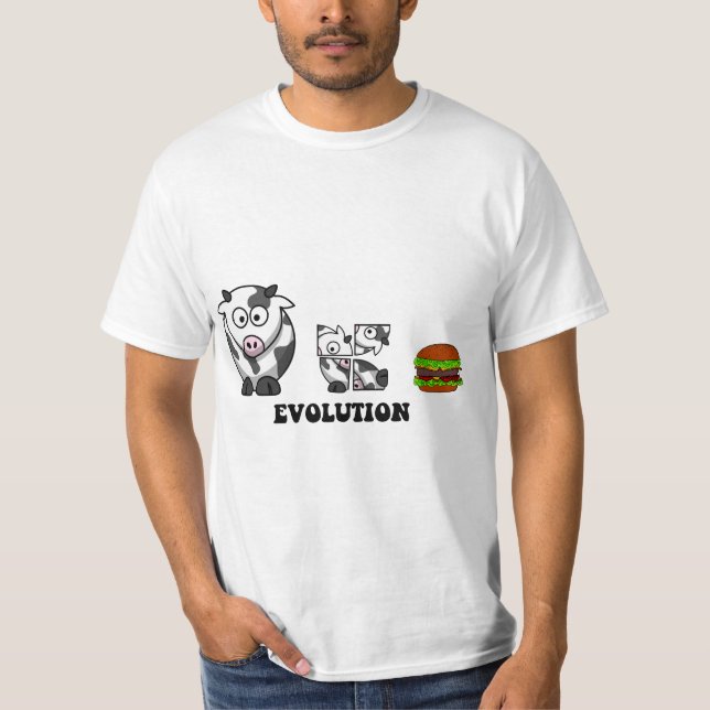 T-shirt évolution d'hamburger (Devant)