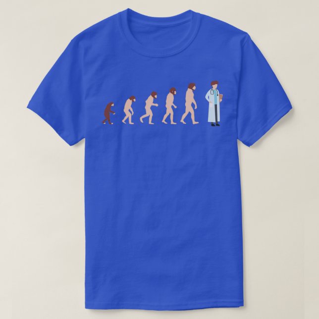 T-shirt Evolution Doctor Funny Idée cadeau cadeau 2 (Design devant)