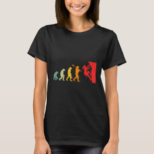 T-shirt Évolution drôle de l'escalade humaine drôle rétro