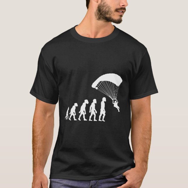 T-shirt Évolution drôle de parachutisme humain Skydiver pa (Devant)