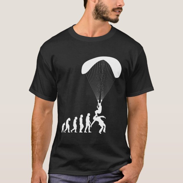 T-shirt Évolution drôle de parapente Parapentes Parachutis (Devant)