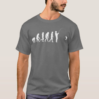 T-shirt Évolution drôle de pêche d'un pêcheur
