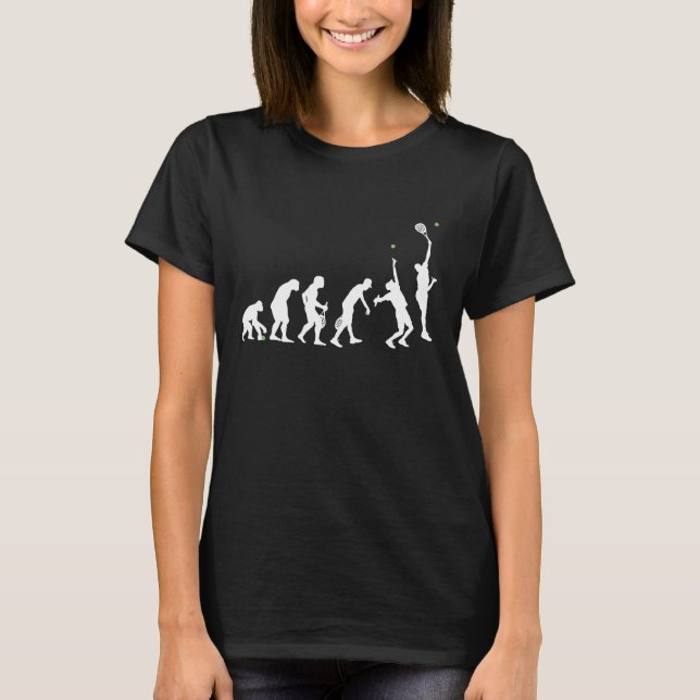 T-shirt Évolution drôle de silhouette de pickleball hommes (Devant)