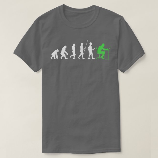 T-shirt Evolution drôle science nerd pour un support techn (Design devant)
