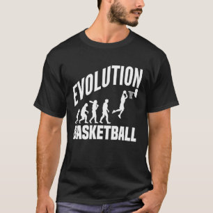 T-shirt Évolution Du Basket-Ball Du Singe Aux Hommes Tous