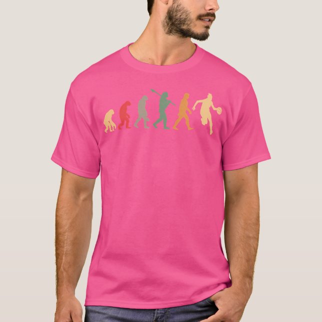 T-shirt Évolution du basket-ball Vintage (Devant)