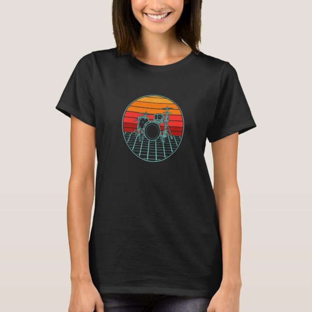 T-shirt Évolution du batteur, Batterie, conception pour mu (Devant)