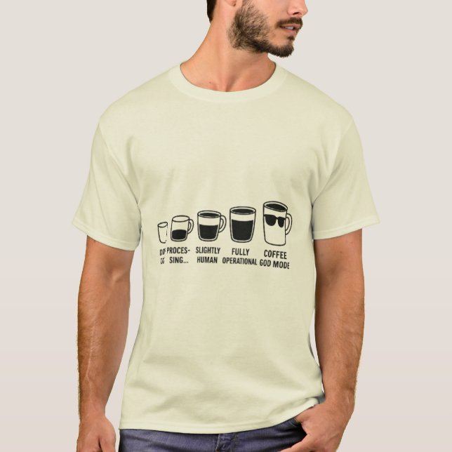 T-shirt Évolution du café - Carnet d'humeur du matin amusa (Devant)