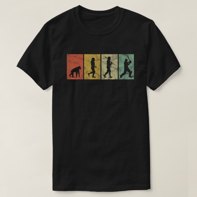T-shirt Évolution du cricket pour le joueur de cricket Spo (Design devant)