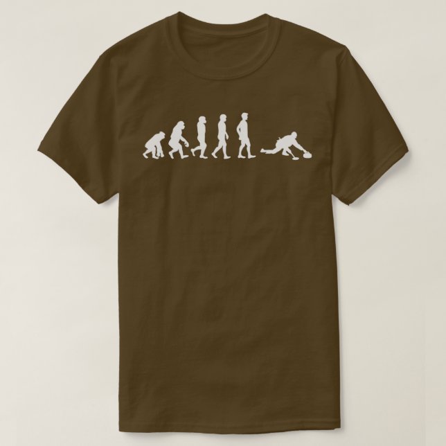 T-shirt Évolution Du Curling (Design devant)