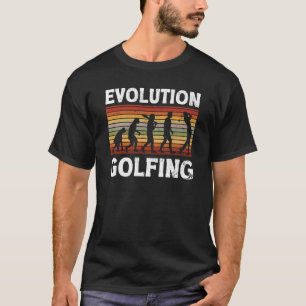 T-shirt Évolution Du Golf Du Singe Aux Hommes