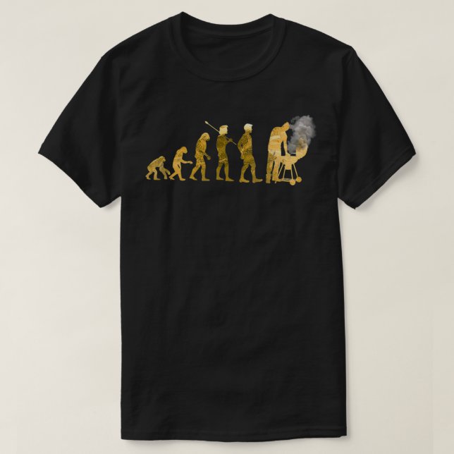 T-shirt Evolution du Grill Master BBQ Funny Grilling Famai (Design devant)