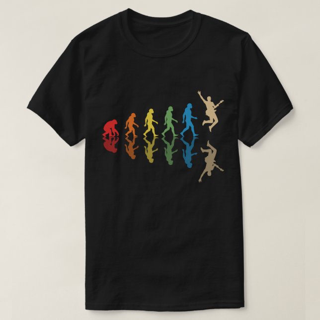 T-shirt Évolution du guitariste | Cadeau pour musicien Gui (Design devant)