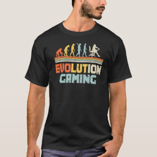 T-shirt Evolution Du Jeu Joueur De Jeux Vidéo De Primat