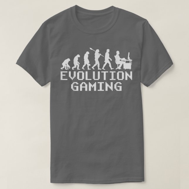 T-shirt Evolution Du Jeu Vidéo Drôle Joueur Nerd  (Design devant)