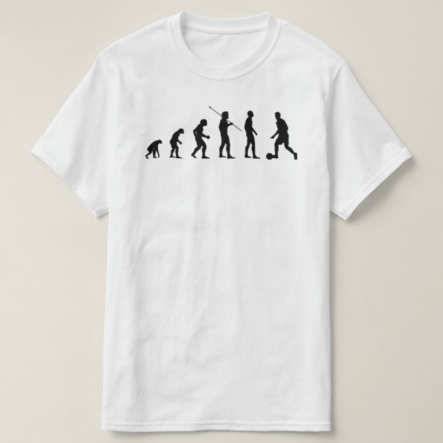 T-shirt Évolution du joueur de football | Funny Soccer Mèm (Design devant)