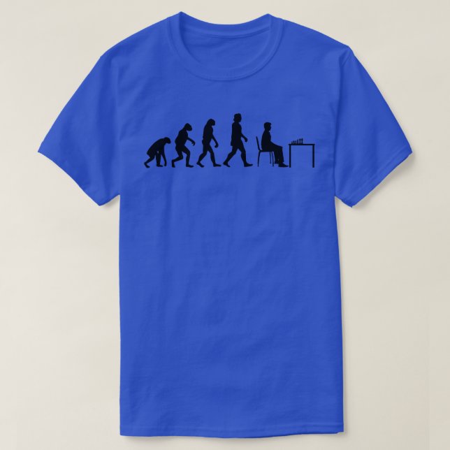 T-shirt Évolution du joueur d'échecs (Design devant)