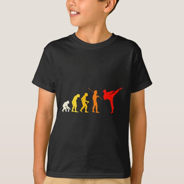T-shirt Évolution du Karaté Kung Fu Shotokan Cadeau Art Ma (Devant)