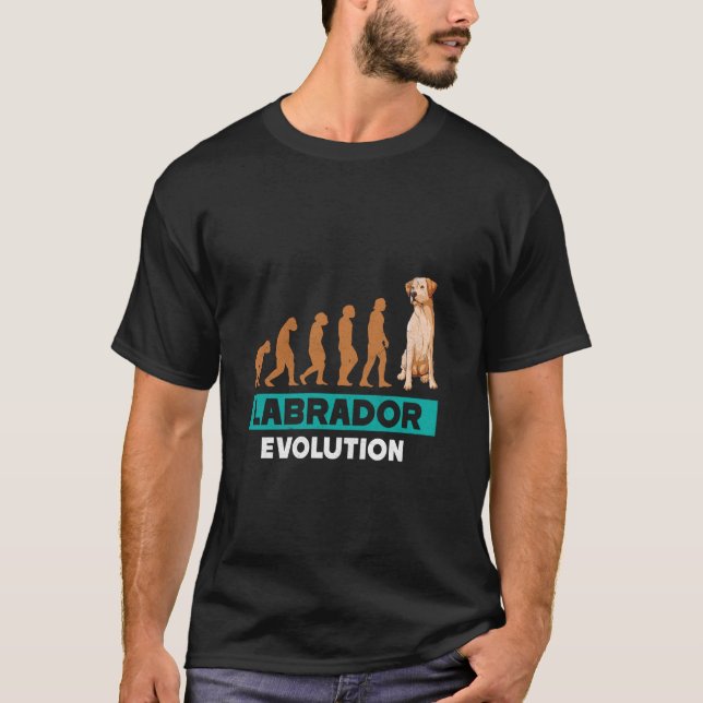T-shirt ÉVOLUTION DU LABRADOR Labrador Retriever Drôle Chi (Devant)