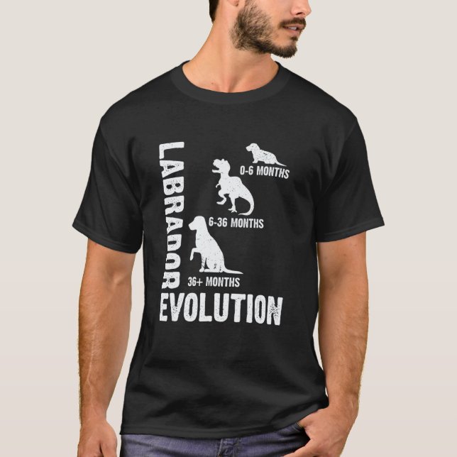 T-shirt Évolution du Labrador Retriever pour un propriétai (Devant)