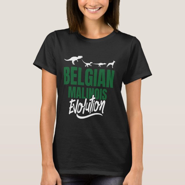 T-shirt ÉVOLUTION DU MALINOIS BELGE Berger Belge Chien Ow (Devant)