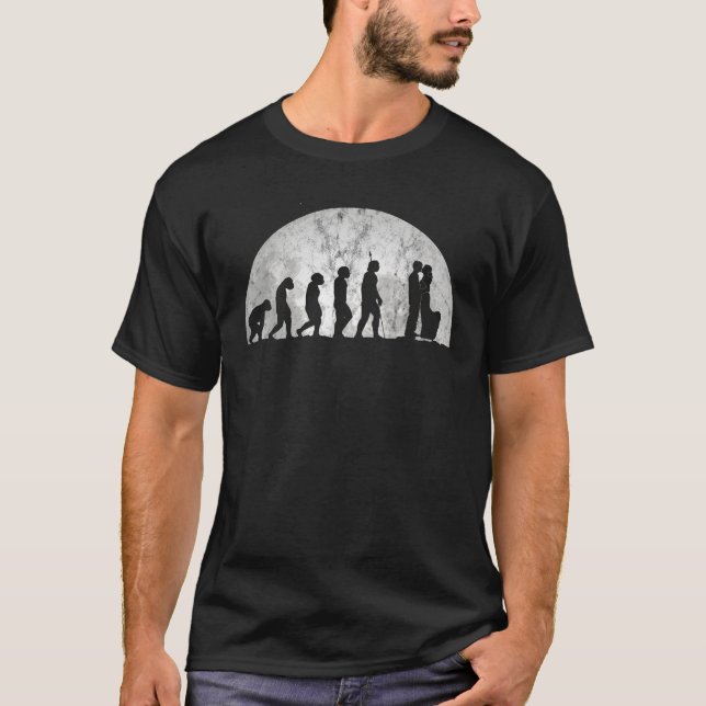 T-shirt Évolution du mariage Évolution de l'homme Mariage (Devant)