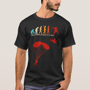 T-shirt Évolution du parachutisme Vintage saut parachute j