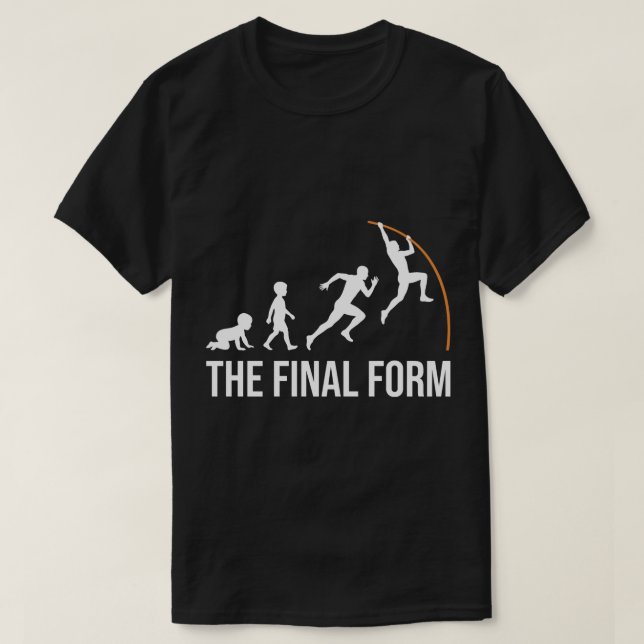 T-shirt Évolution du perchiste drôle - Forme finale  (Design devant)