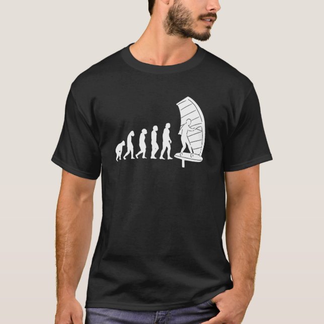 T-shirt Évolution du revêtement d'aile pour le surfeur d'a (Devant)