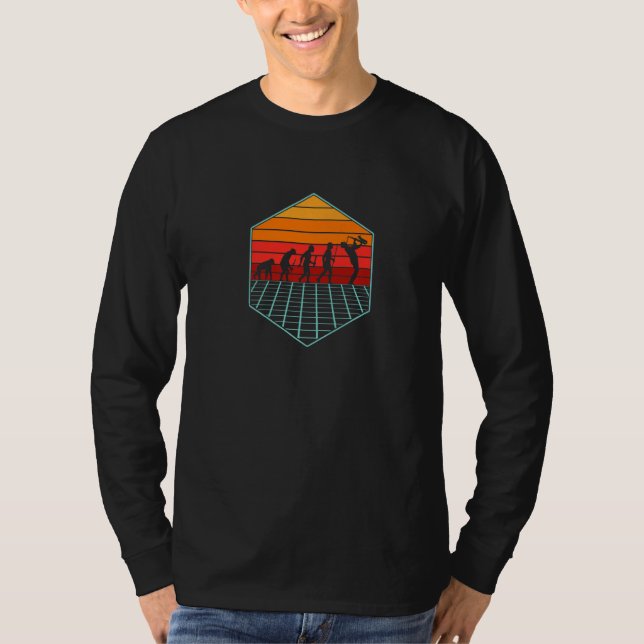 T-shirt Évolution du saxophone, Instrument de musique Prem (Devant)