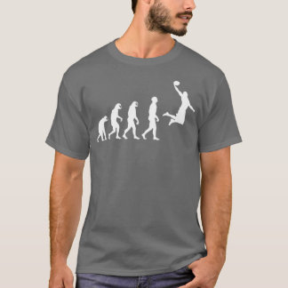 T-shirt Évolution du singe Ape au jeu de basket-ball humai
