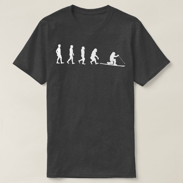 T-shirt Évolution du ski de télémark  (Design devant)