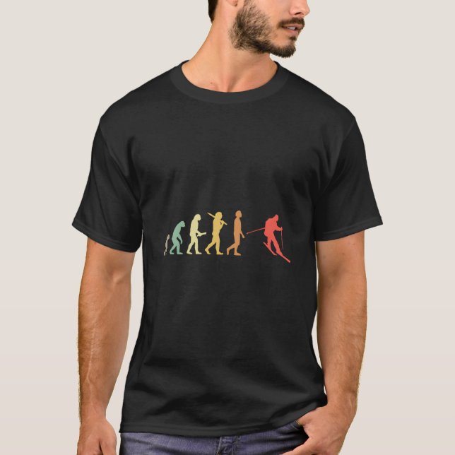 T-shirt Évolution du ski pour les skieurs (Devant)
