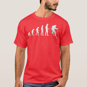 T-shirt Évolution du skieur Ski Ski Snowboard Sports d'hiv