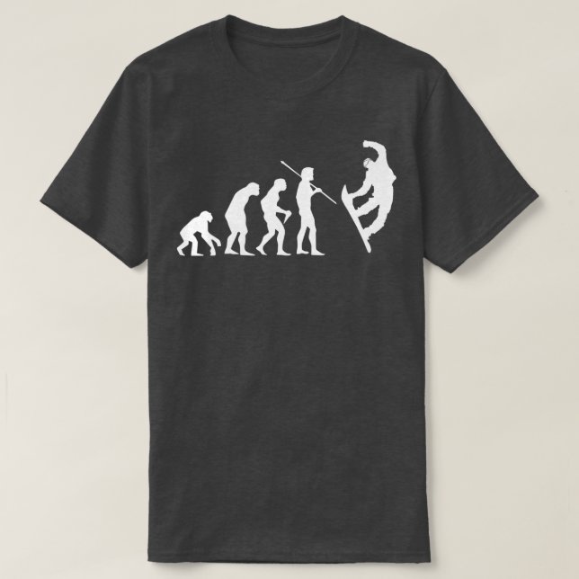 T-shirt Évolution du snowboard pour les hommes, les femmes (Design devant)