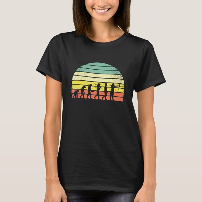 T-shirt Evolution du tir à l'arc rétro pour les boeufs d'a (Devant)