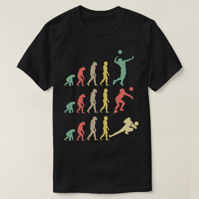 T-shirt Évolution du volley-ball 7 (Design devant)