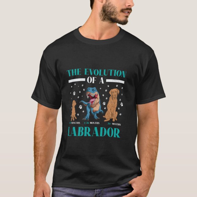T-shirt ÉVOLUTION D'UN LABRADOR RETRIEVER Propriétaire Lab (Devant)