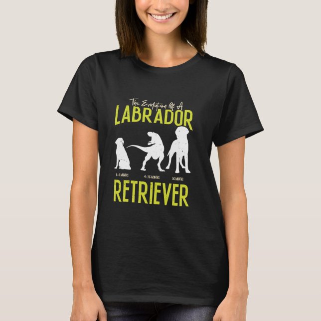 T-shirt ÉVOLUTION D'UN RÉCUPÉRATEUR LABRADOR Propriétaire  (Devant)