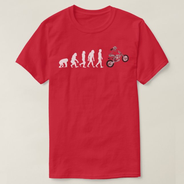 T-shirt Évolution d'une fille de motocross (Design devant)