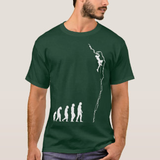 T-shirt Évolution Escalade Funny Bouldering Rock Climber