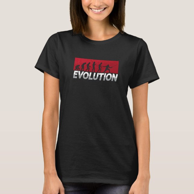 T-shirt Évolution Escrime Passion Swordsman Amour Épée Spo (Devant)