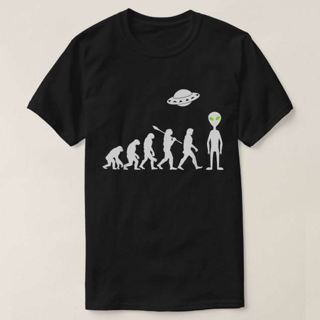 T-shirt Évolution extraterrestre drôle design OVNI (Design devant)