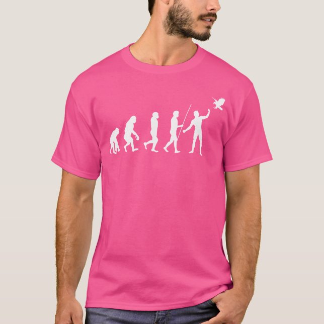 T-shirt Évolution Falconer Falconer Falconry Falconry Chas (Devant)