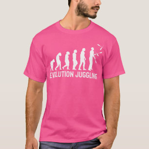 T-shirt Évolution féminine jonglant jongleur épingle balle