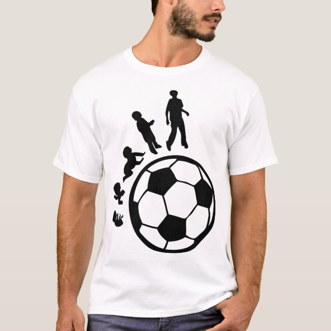 T-shirt evolution football humain bebe foetus evoluzione e (Devant)
