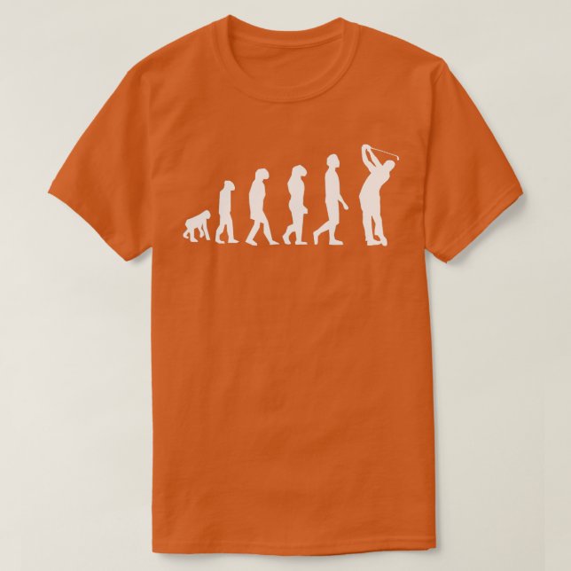 T-shirt Evolution Golfer Funny Golf Fête des pères de golf (Design devant)