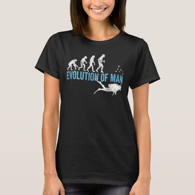 T-shirt Evolution Graphic Diver Plongée Plongée Plongée Pl (Devant)